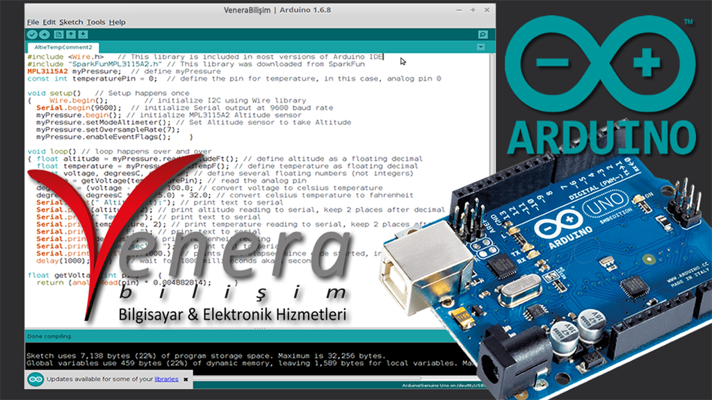 Venera Güncel: Venera Bilişim Arduino tabanlı tüm projeleriniz için yazılım geliştiriyor